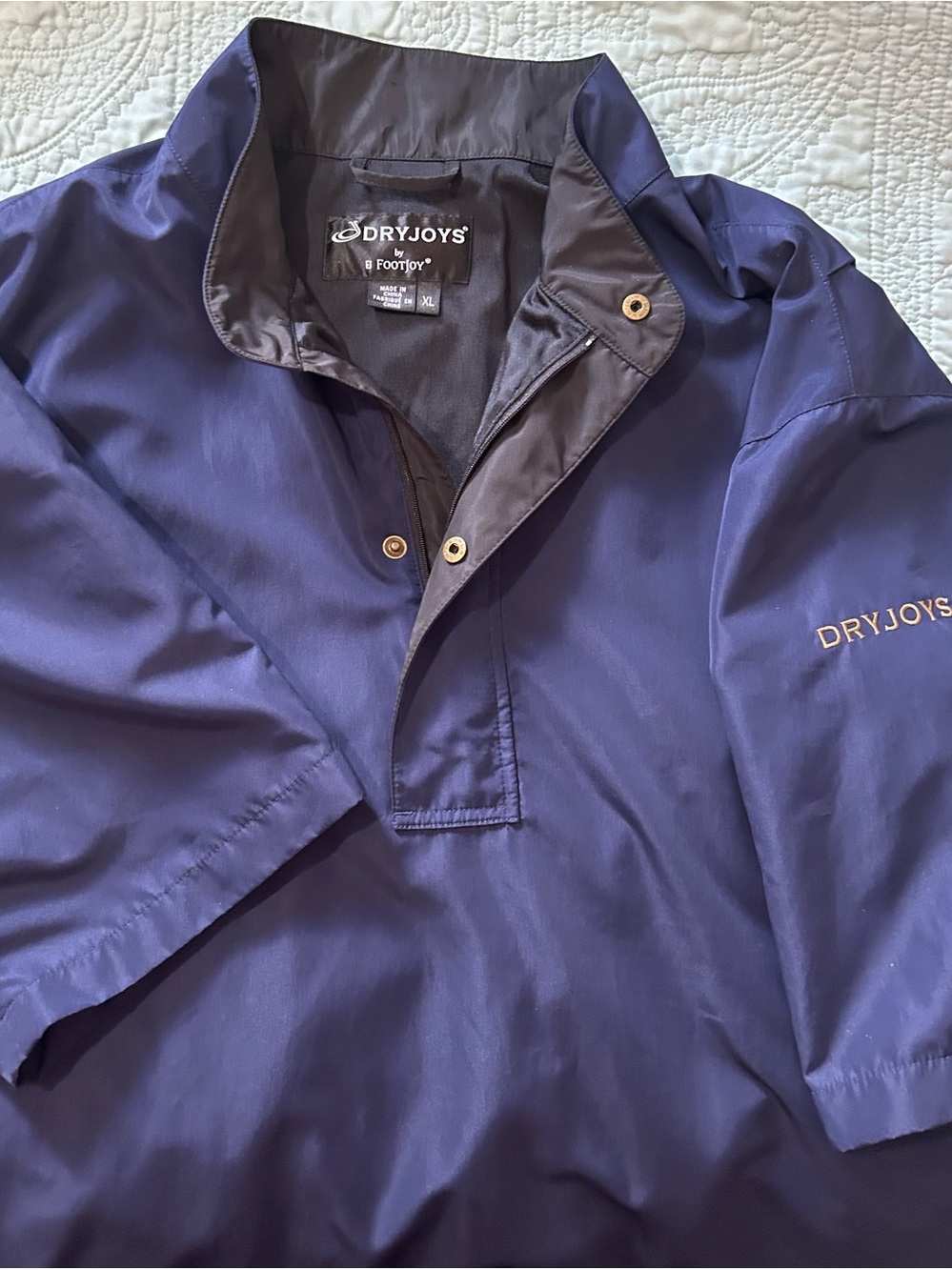 Dry Joys by FootJoy Men’s Navy Blue Pullover Windbreaker